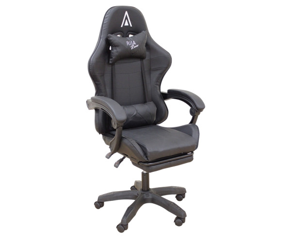 A9950 ΜΑΥΡΟ PVC ΠΟΛΥΘΡΟΝΑ GAMING/ΜΕ ΥΠΟΠΟΔΙΟ 61Χ62Χ45-118/54-127εκ.